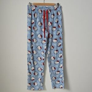 4/$20 ❤️ Sanrio Hello Kitty Light Blue Fleece Pajama Bottoms (S)